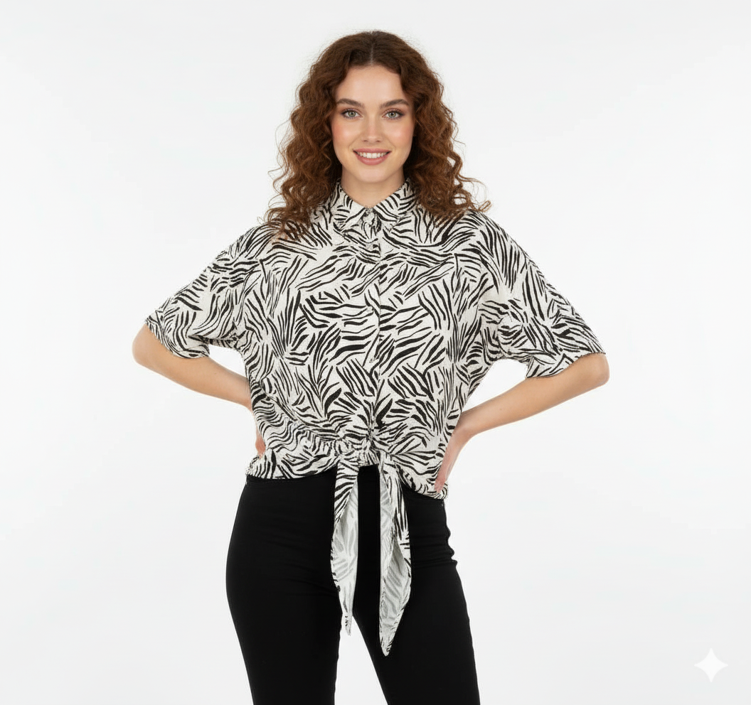 Siri Ribboned Short Top