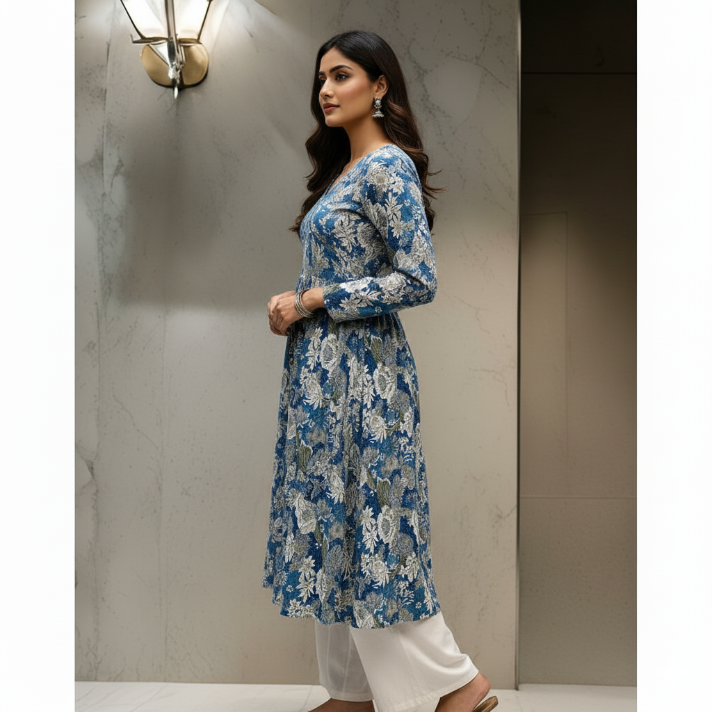 Rihana Flower Print Flawless Kurti Set
