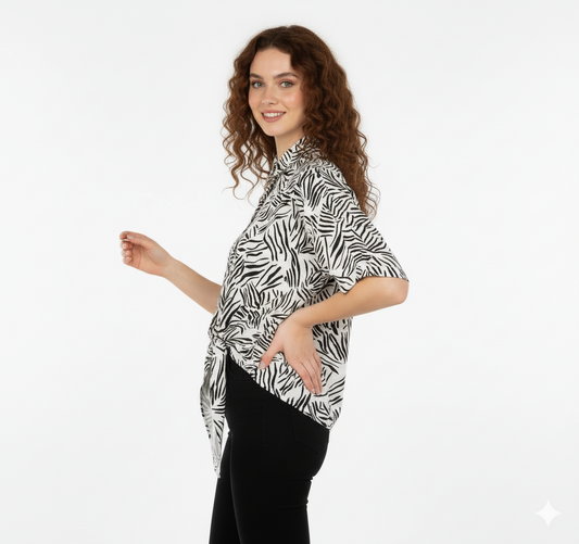 Siri Ribboned Short Top