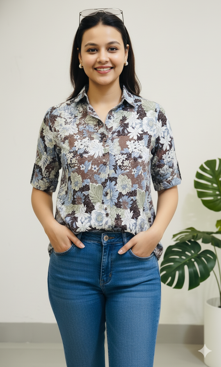 he "Blossom Breeze" Floral Shirt