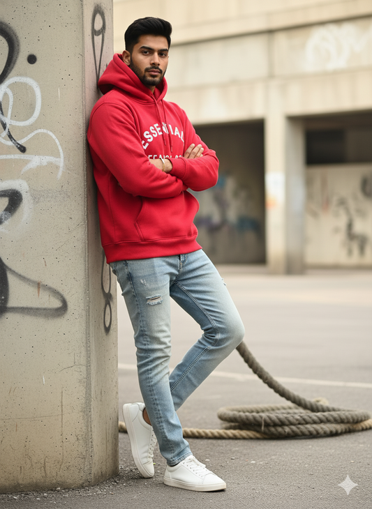 Essential Red Street Hoodie