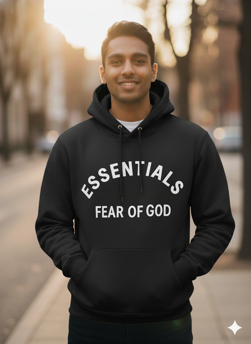 Fear of God Essentials Black Hoodie