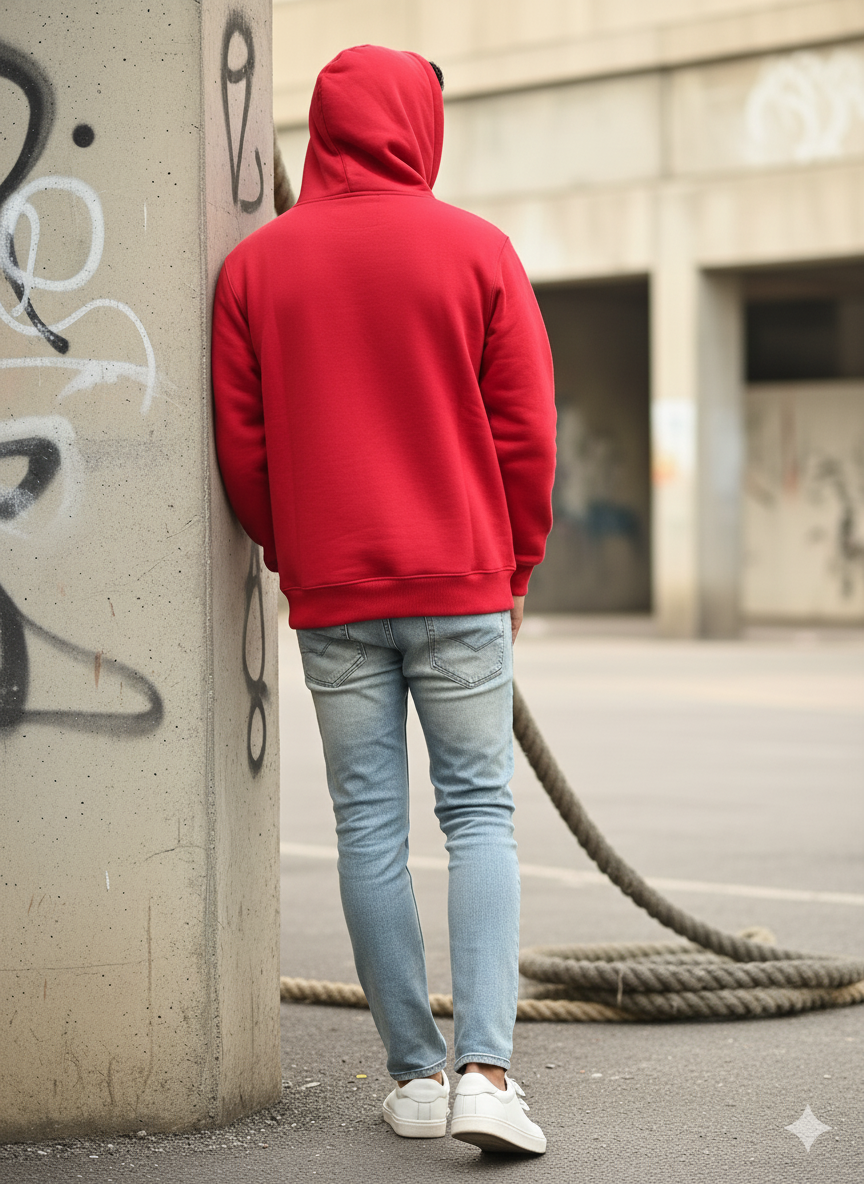 Essential Red Street Hoodie