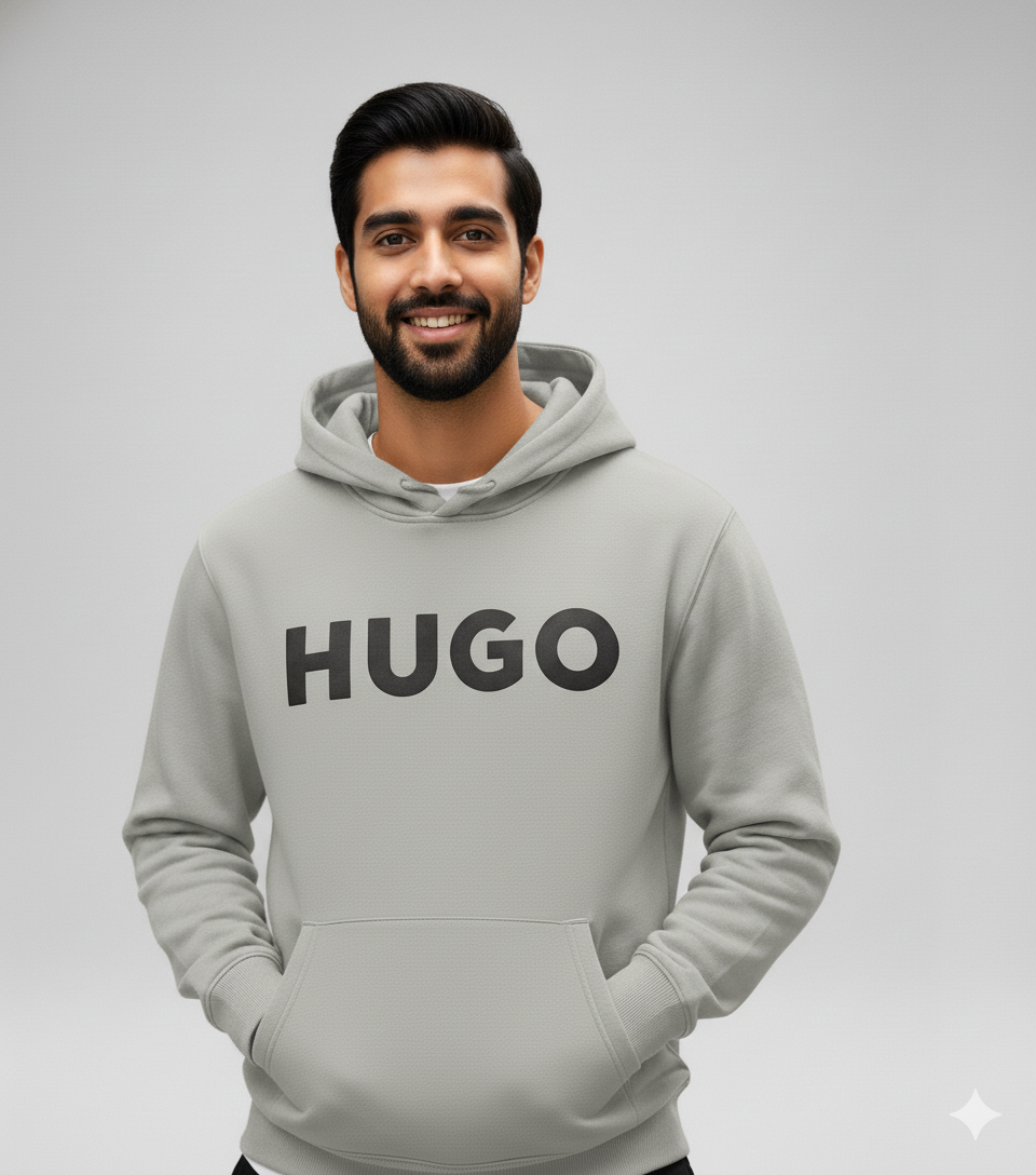 HUGO Signature Grey Hoodie