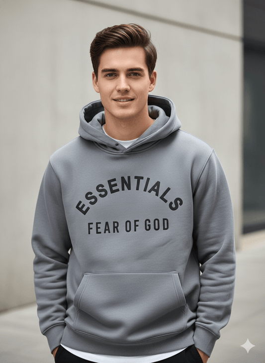 Essentials Fear of God Grey Hoodie - sweatshirt - stylessagess